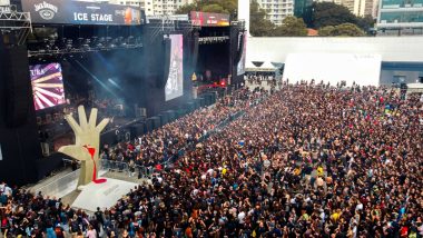 Festivais de música reúnem multidões. Foto aérea do Summer Breeze 2023. Crédito: Wellington Penilha/Divulgação Summer Breeze Brasil. Foto: Getty Images.